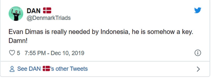 Evan Dimas là cầu thủ rất cần thiết với Indonesia. Anh ấy là cầu thủ chủ chốt.