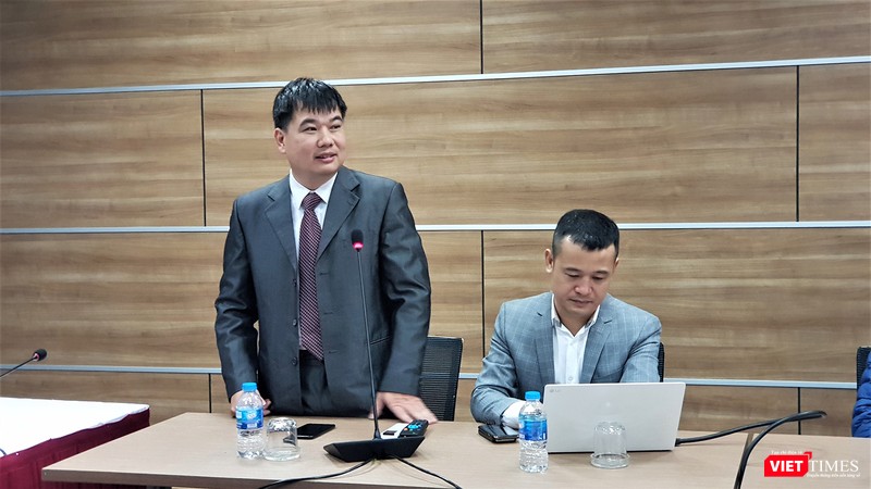 ông Nguyễn Việt Phú, Chủ nhiệm CLB Nhà báo CNTT-TT phát biểu tại sự kiện