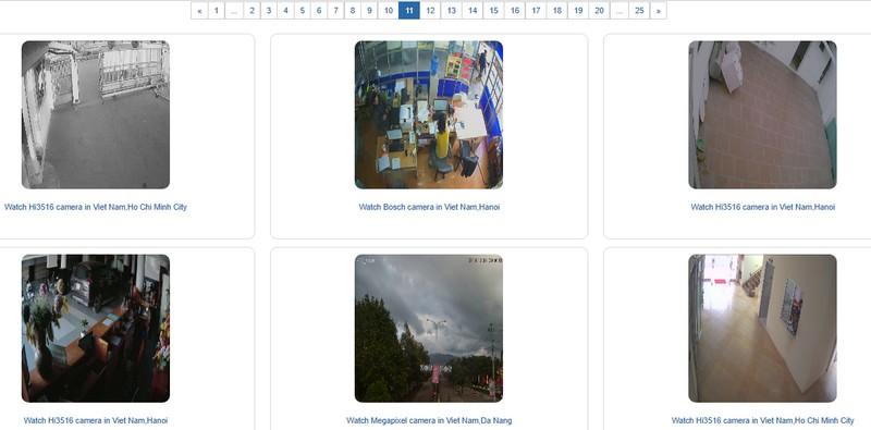 Một website chia sẻ hình ảnh từ camera giám sát tại Việt Nam Một website chia sẻ hình ảnh từ camera giám sát tại Việt Nam