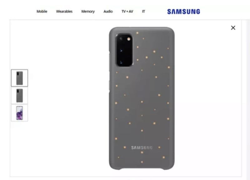 ốp lưng chứa đèn LED của Galaxy S20