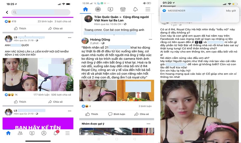 Nhiều tài khoản Facebook đăng tải thông tin sai sự thực (ảnh: NVCC) Nhiều tài khoản Facebook đăng tải thông tin sai sự thực (ảnh: NVCC)