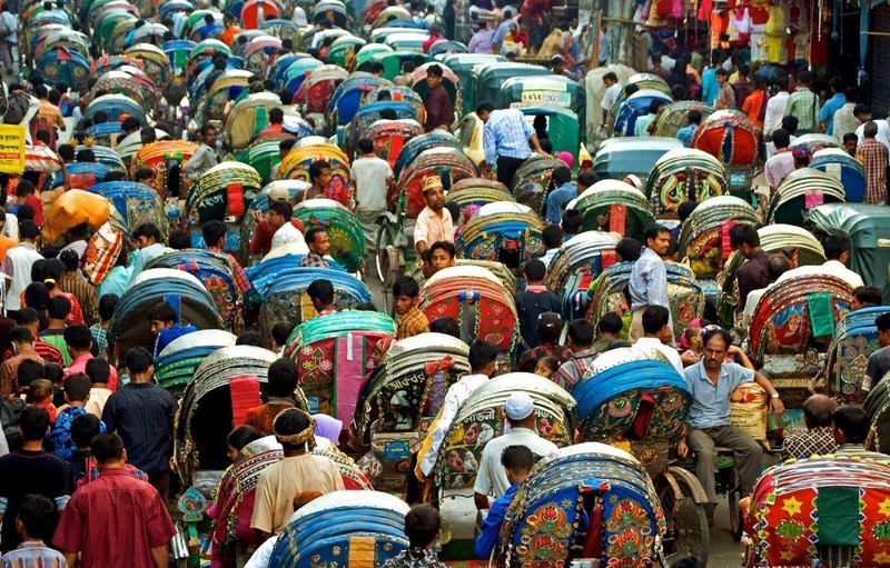 Tắc đường xích lô tại Bangladesh Tắc đường xích lô tại Bangladesh