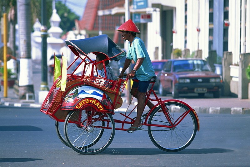 Becak tại Indonesia Becak tại Indonesia