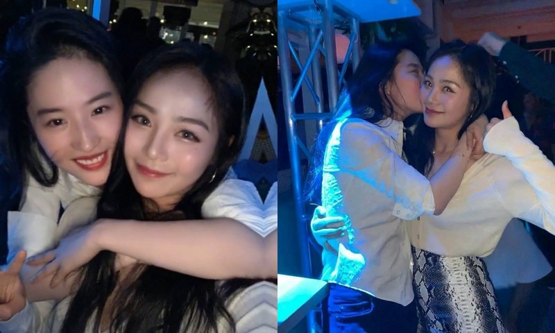 Hình ảnh thân thiết của Lưu Á Tây với Lưu Diệc Phi