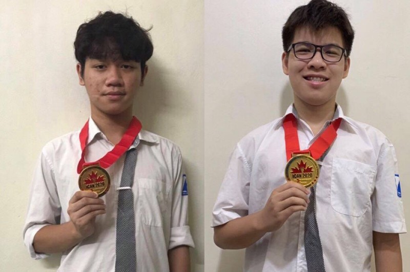 Giấy chứng nhận và huy chương vàng iCAN 2020 mà Bảo và Khánh đã nhận được Giấy chứng nhận và huy chương vàng iCAN 2020 mà Bảo và Khánh đã nhận được