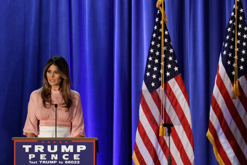 Bà Melania Trump lên tiếng chống lại hành vi bắt nạt trên mạng vào tháng 11 năm 2016 (ảnh: AP) Bà Melania Trump lên tiếng chống lại hành vi bắt nạt trên mạng vào tháng 11 năm 2016 (ảnh: AP)