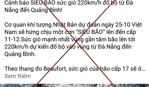 Nhiều hoang tin về bão lũ xuất hiện trên mạng xã hội