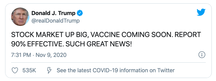 Dòng tweet chúc mừng của Tổng thống Donald Trump Dòng tweet chúc mừng của Tổng thống Donald Trump