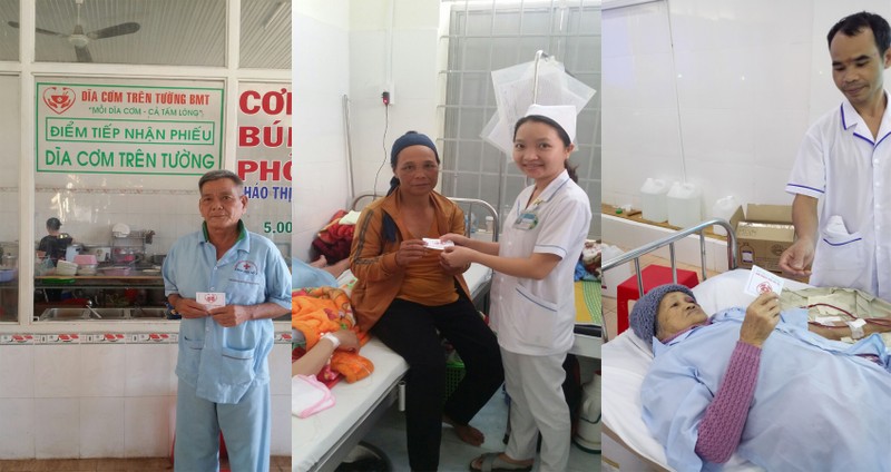 Các phiếu ăn được trao tặng tại 14 bệnh viện ở Đăk Lăk (ảnh: NVCC)