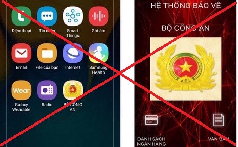 Bộ Công an khẳng định chưa phát hành app nào cho điện thoại thông minh 