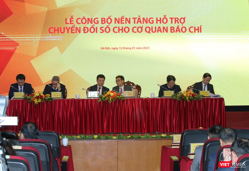 Lễ công bố nền tảng chuyển đổi số cho báo chí đã được tổ chức tại Bộ TT&amp;TT ngày 12/1