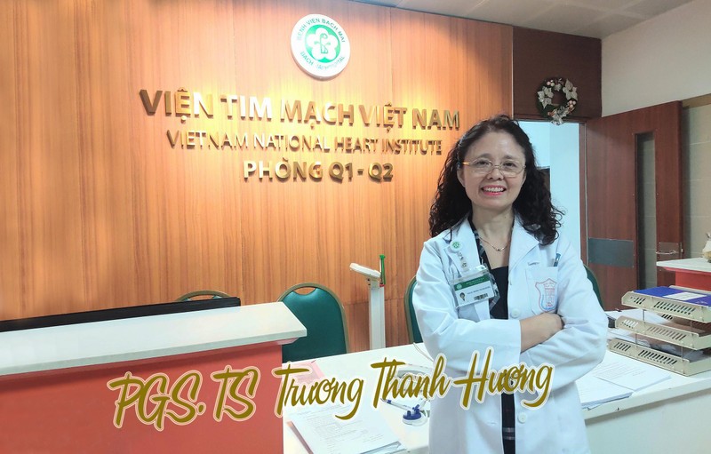 PGS. TS. Trương Thanh Hương ở Viện Tim mạch Việt Nam (Ảnh - Minh Thuý)