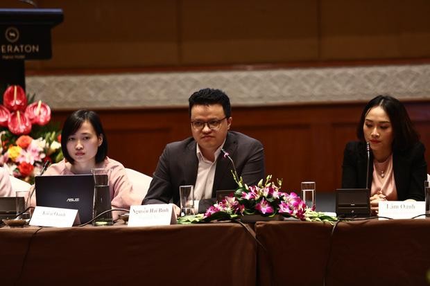 ông Nguyễn Hải Bình, Tổng Giám đốc BH Media tại buổi họp báo (ảnh Kênh 14)