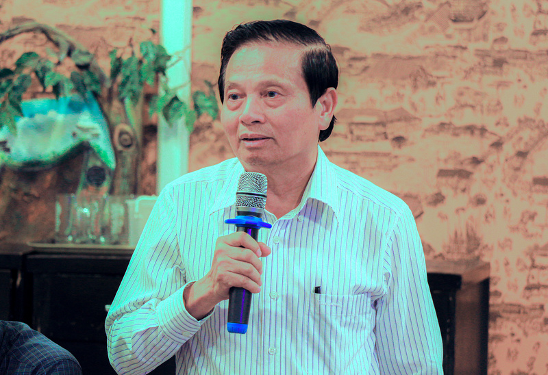 Tiến sĩ Lê Doãn Hợp - Chủ tịch danh dự Hội Truyền thông số Việt Nam phát biểu tại Hội nghị (ảnh: Văn Lâm)