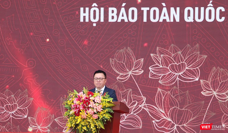 Ông Lê Quốc Minh - Ủy viên Trung ương Đảng, Phó Trưởng ban Tuyên giáo Trung ương, Tổng Biên tập báo Nhân Dân, Chủ tịch Hội Nhà báo Việt Nam