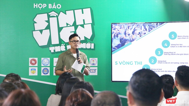 MC Đức Bảo giới thiệu về chương trình "Sinh viên thế hệ mới"