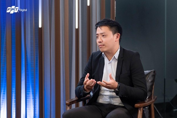 Ông Phạm Thành Đại Lĩnh nhấn mạnh vai trò của đội ngũ công nghệ trong doanh nghiệp kinh doanh nông nghiệp. (Ảnh: FPT Digital) dxtalks e3-1-3.jpg
