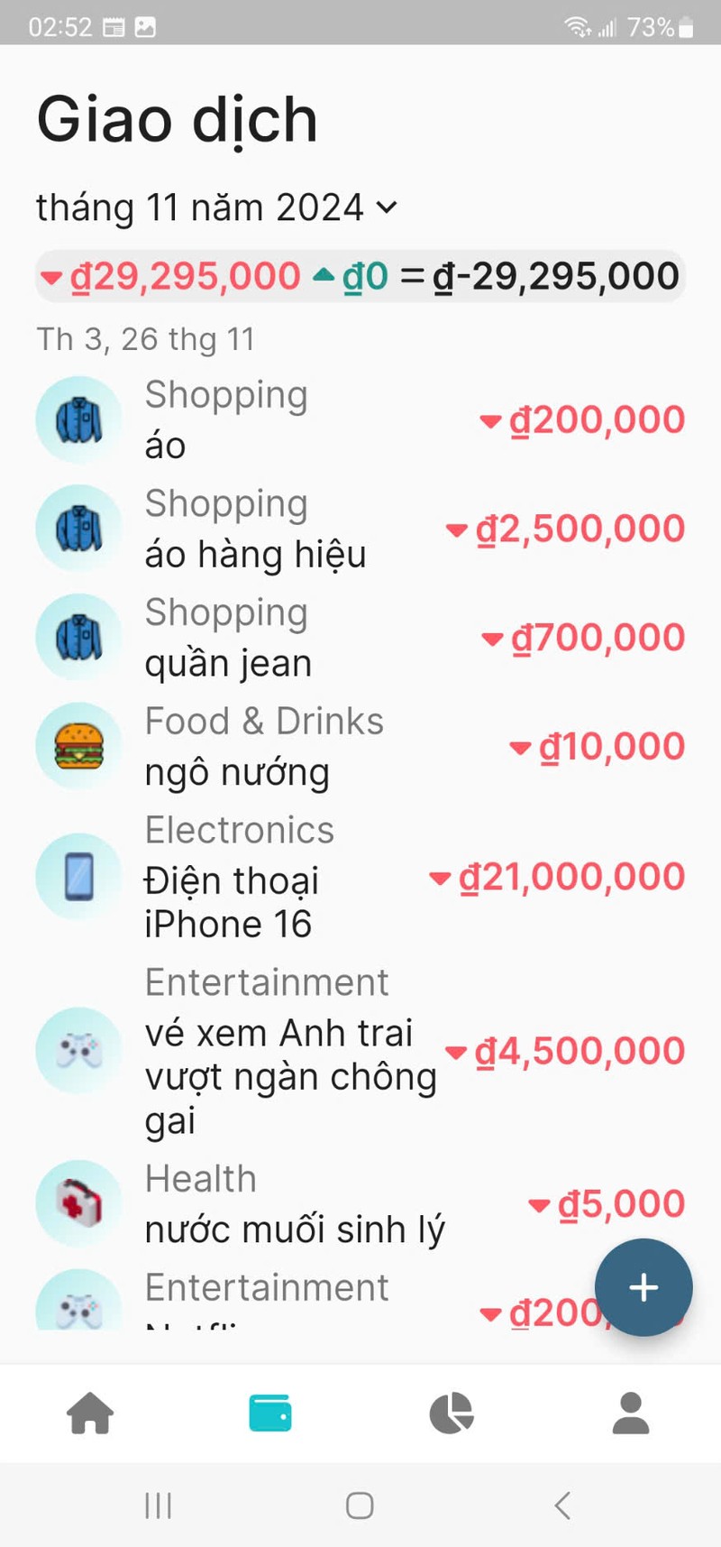 Ứng dụng cho phép thống kê các khoản chi theo tháng khoan chi theo thang.jpg