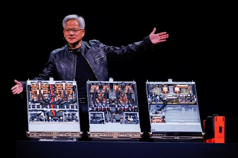 Giám đốc điều hành của Nvidia, Jensen Huang có bài phát biểu quan trọng tại Computex. Ảnh: Reuters Jensen Huang Computex.jpg
