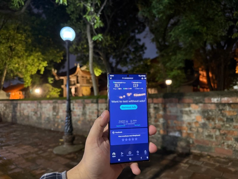 Tốc độ 5G VinaPhone tại khu vực Văn Miếu. vt_vinaphone - 2.jpg