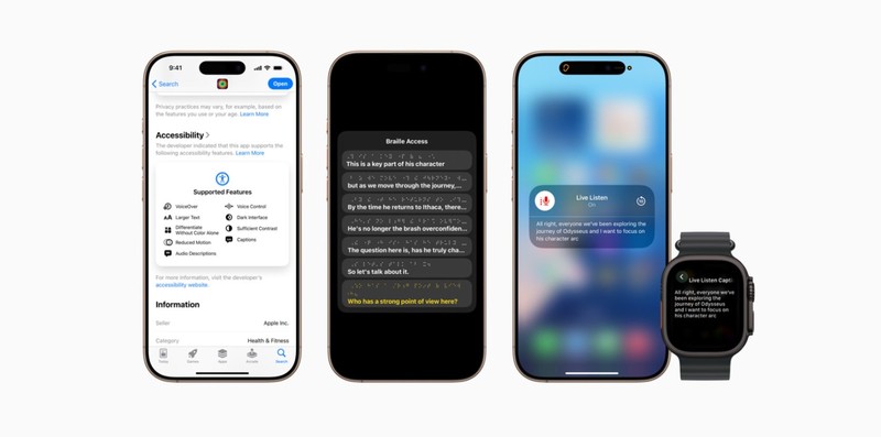 Tính năng trợ năng trên iPhone. Ảnh: Apple tro nang iPhone - Apple.jpg
