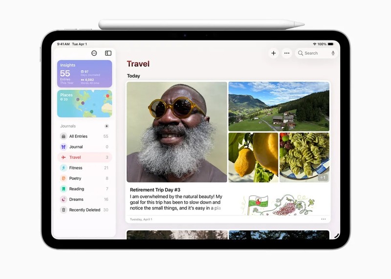 Ứng dụng Journal. Ảnh: Tech Radar ung dung Journal - Tech Radar.jpg