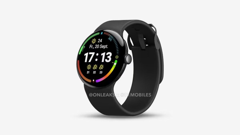 Ảnh dựng đồng hồ Pixel Watch 4. Ảnh: 91Mobiles Anh dung dong ho Pixel 4 - 91Mobiles.jpg