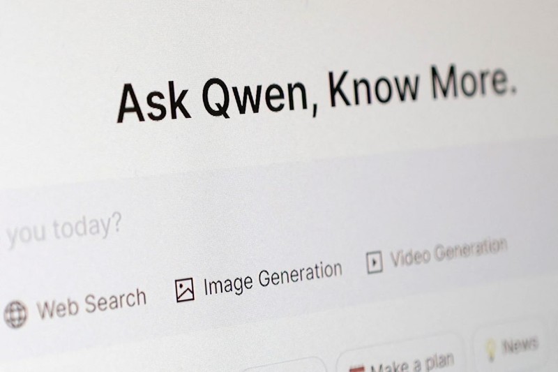 Mô hình AI Qwen do Alibaba phát triển. Ảnh: Reuters Qwen Alibaba - Reuters.jpg