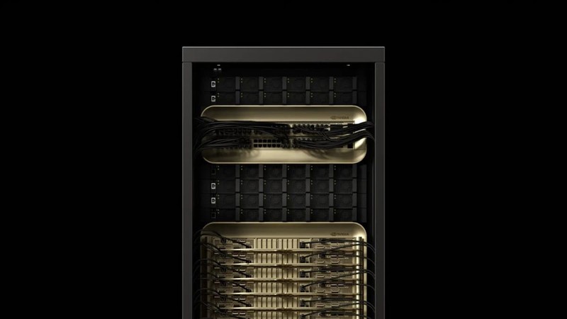 Hệ thống NVL72 chạy bằng Blackwell của NVIDIA được thiết kế cho suy luận AI quy mô lớn. Ảnh: NVIDIA NVL 72 - NVIDIA.jpeg