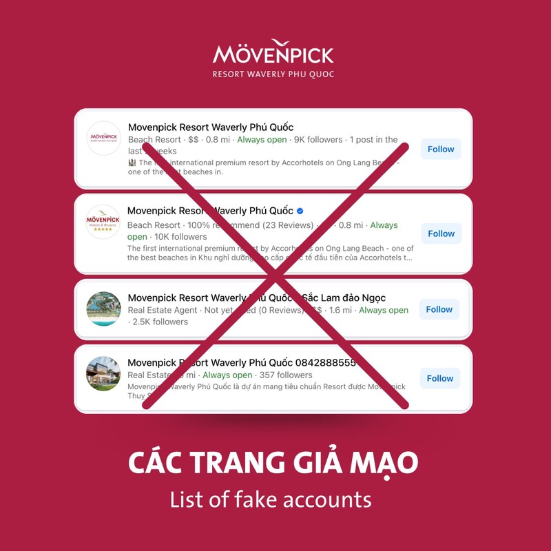 Các page giả mạo khách sạn Movenpick Phú Quốc trang gia mao Movenpick Phu Quoc.jpg