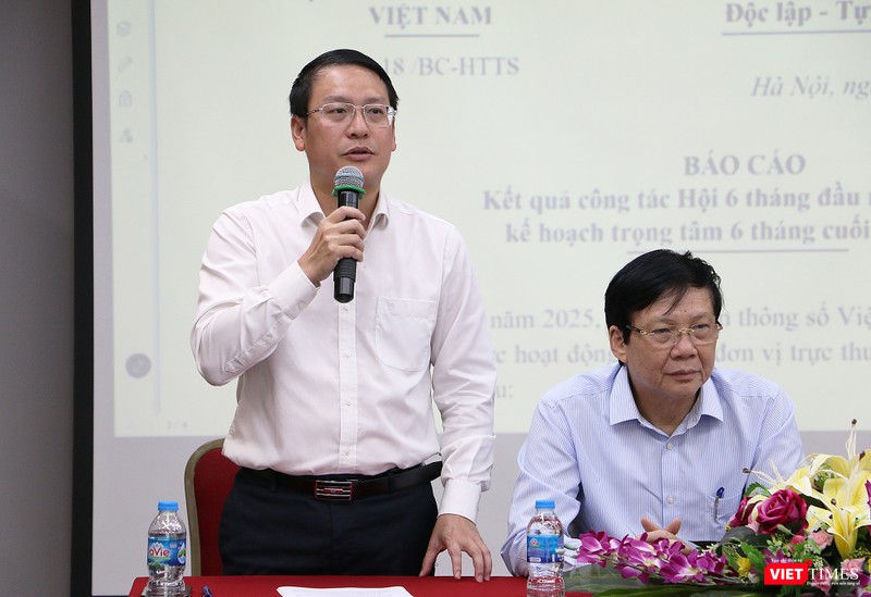 Ông Vũ Kiêm Văn, Phó Chủ tịch kiêm Tổng thư ký VDCA, báo cáo tại hội nghị. vt_vu kiem van.jpg