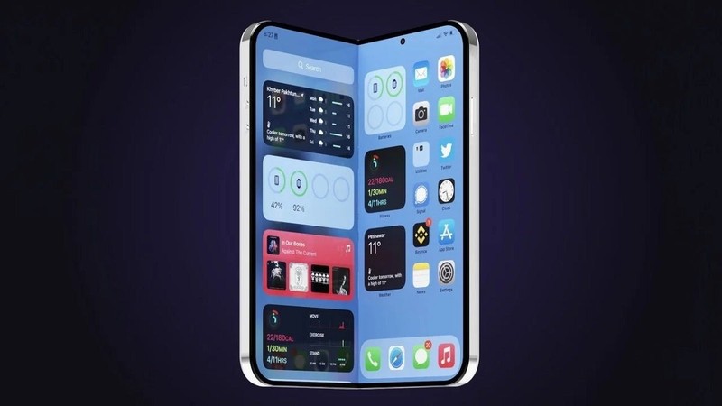 Ảnh dựng mẫu iPhone gập. Ảnh: Phone Arena anh dung iPhone gap - Phone Arena.jpg