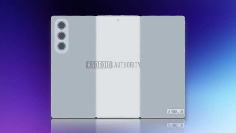 Ảnh minh họa điện thoại gập 3 của Samsung. Ảnh: Android Authority dien thoai Samsung gap 3 - Android Authority.jpg