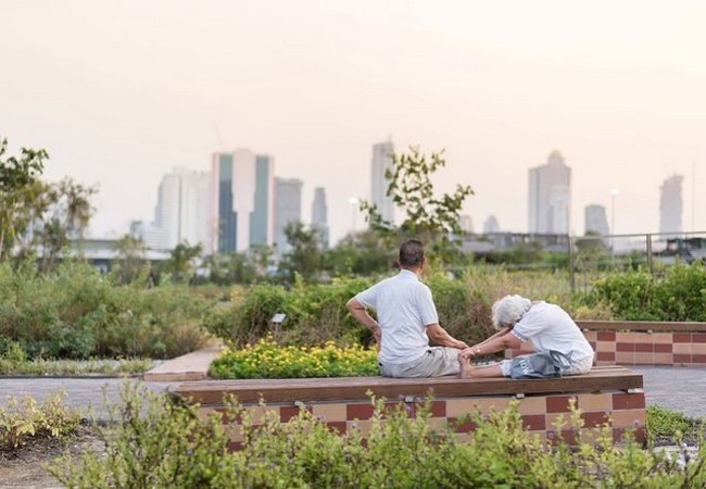 Băng Cốc là một thành phố lớn với 20 triệu dân, sẽ phải đối mặt với mối đe dọa từ nước biển dâng và các trận ngập lụt (Ảnh Landprocess)