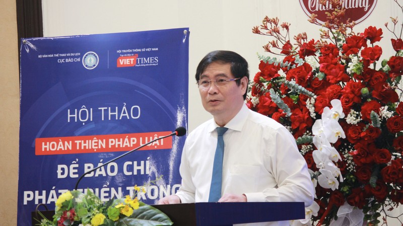 Ông Phan Xuân Thủy cho rằng việc sửa đổi, bổ sung Luật Báo chí là hết sức cần thiết nhằm hoàn thiện quy định pháp luật để thể chế hoá chủ trương, chính sách của Đảng về báo chí. Ảnh: X.L IMG_6741.jpeg
