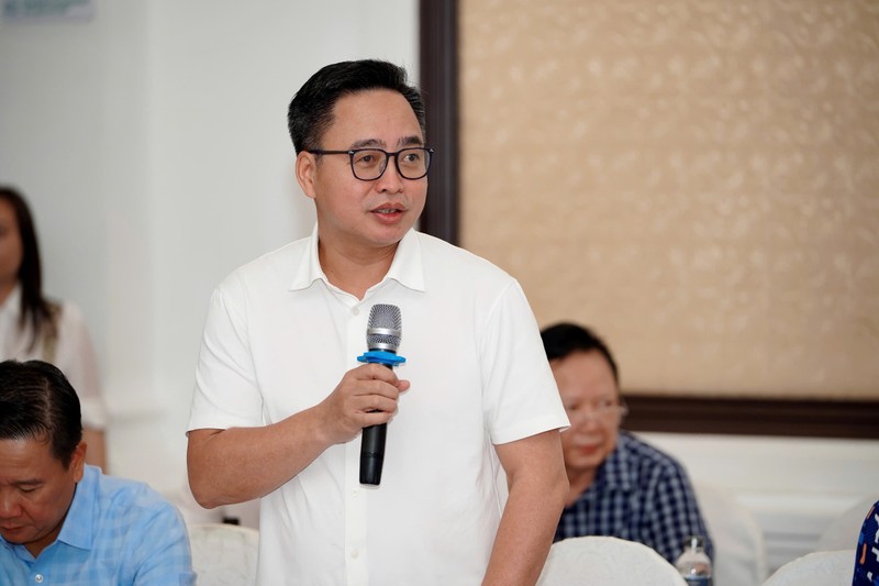 Ông Phạm Mạnh Hùng, Phó tổng giám đốc Đài Tiếng nói Việt Nam cho biết hội thảo hôm nay đã đưa ra rất nhiều đề xuất để hoàn thiện dự thảo Luật Báo chí. Ảnh: Đình Huy. z6606796840285_f5e52e676b15ce44a2eb02d89ce214d3.jpg