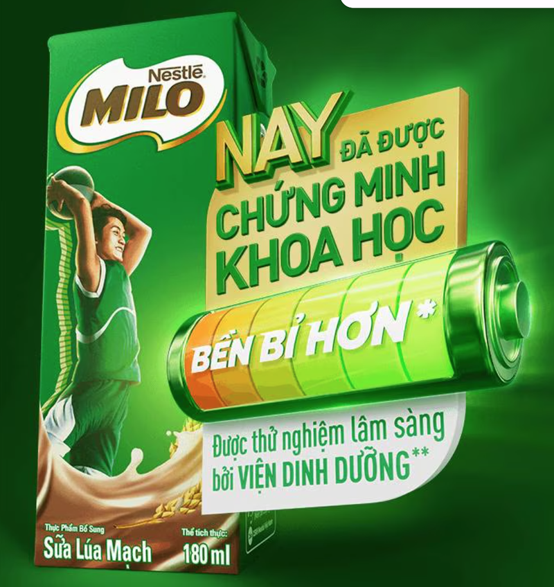 Sản phẩm Nestlé Milo đang gây tranh cãi về nội dung quảng cáo Ảnh chụp Màn hình 2025-05-19 lúc 20.05.40.png