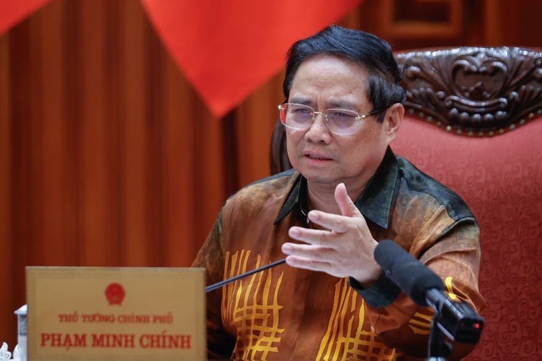 Thủ tướng Phạm Minh Chính nêu rõ, để tăng trưởng 2 con số thì phải có vốn, trong khi chúng ta đang thiếu vốn, do đó phải xây dựng, phát triển trung tâm tài chính quốc tế để bổ sung nguồn lực tài chính cho 2 mục tiêu 100 năm. Ảnh: VGP/Nhật Bắc img3768-17479194401911726258876-702.jpg