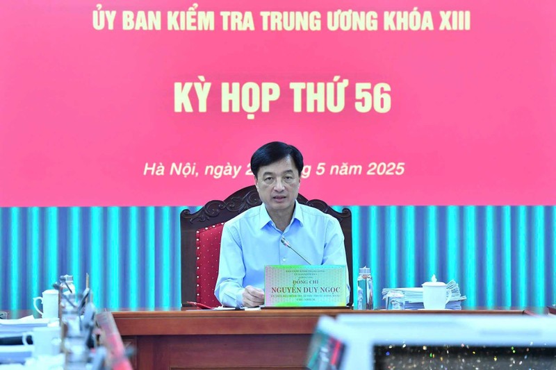 Chủ nhiệm Ủy ban Kiểm tra Trung ương Nguyễn Duy Ngọc chủ trì kỳ họp. Ảnh: UBKT Trung ương uybankiemtratrunguong-95620.jpg