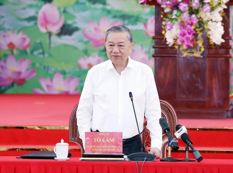 Tổng Bí thư Tô Lâm phát biểu. Ảnh: TTXVN IMG_9138.jpeg