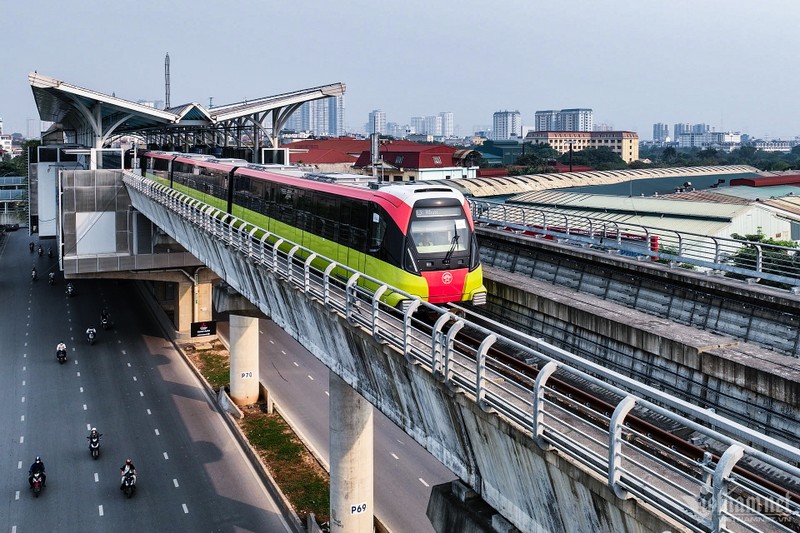 Đường sắt đô thị Nhổn - ga Hà Nội. Ảnh: Chí Hiếu Đường sắt đô thị Nhổn - ga Hà Nội. Ảnh: Chí Hiếu