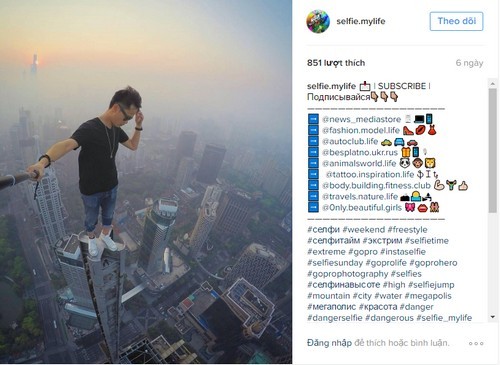 Nhiều bạn trẻ bất chấp nguy hiểm để có những bức hình "sống ảo". Nhiều bạn trẻ bất chấp nguy hiểm để có những bức hình "sống ảo".