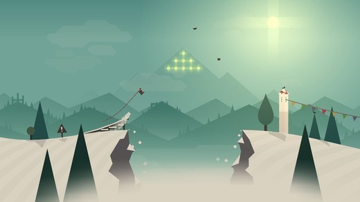 7. Alto’s Adventure:Không giống các game chạy tự do được thiết kế dạng dọc khác, Alto's Adventure có lối chơi theo chiều ngang, yêu cầu người dùng phải tránh chướng ngại vật và thu thập vàng. Điểm thú vị là game được thiết kế với tính tương tác vật lý cao, tùy thuộc vào môi trường mà nhân vật đi qua: Từ sương mù, cầu vồng, mưa bão hay thậm chí là sao băng.