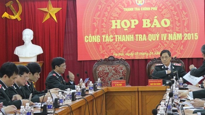 Thanh tra Chính phủ họp báo Quý IV