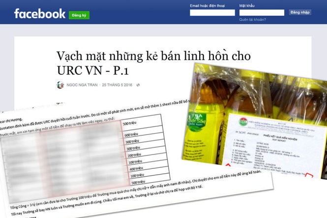 Những nội dung thông tin nói về URC trên trang Facebook của Ngoc Nga Tran