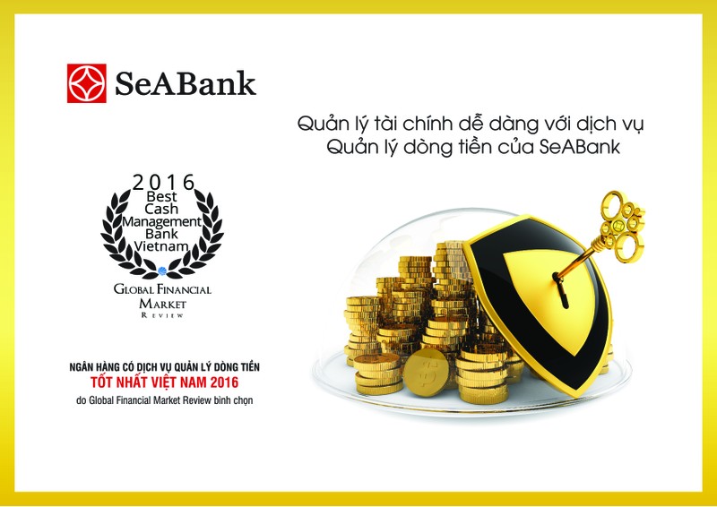 SeABank được GFM bình chọn là “Ngân hàng có dịch vụ Quản lý dòng tiền tốt nhất Việt Nam 2016”.