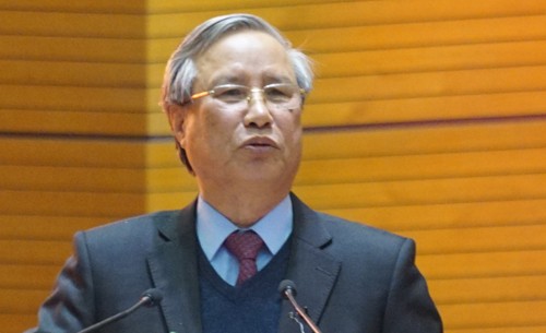 Thường trực Ban bí thư yêu cầu 'ngăn chặn tình trạng suy thoái trong Đảng' ảnh 1 Thường trực Ban Bí thư Trần Quốc Vượng phát biểu tại Hội nghị. Ảnh: HT