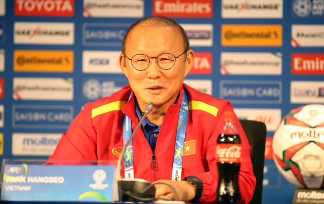 HLV Park Hang Seo tại buổi họp báo - Ảnh: N.K (Tuổi trẻ) HLV Park Hang Seo tại buổi họp báo - Ảnh: N.K (Tuổi trẻ)