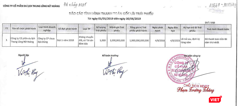 Bản công bố thông tin "siêu" tối giản của CTCP Du lịch Thung lũng Nữ hoàng.