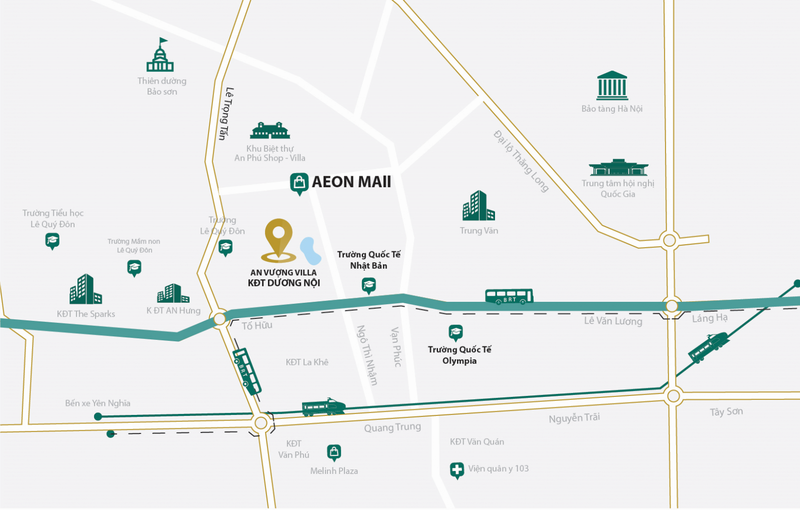 Vị trí dự án biệt thự An Vượng Villa